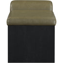  Color_Olive -- Delphine Olive Vegan Leather Upholstered Bench IMAGE 4