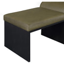  Color_Olive -- Delphine Olive Vegan Leather Upholstered Bench IMAGE 5