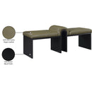  Color_Olive -- Delphine Olive Vegan Leather Upholstered Bench IMAGE 8