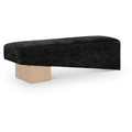 Meridian Alora Black Fabric Bench IMAGE 1
