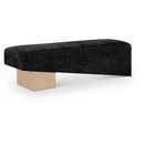 Meridian Alora Black Fabric Bench IMAGE 1