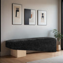  Color_Black -- Meridian Alora Fabric Upholstered Bench IMAGE 2