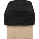  Color_Black -- Meridian Alora Fabric Upholstered Bench IMAGE 4