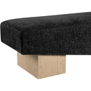  Color_Black -- Meridian Alora Fabric Upholstered Bench IMAGE 5