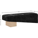 Color_Black -- Meridian Alora Fabric Upholstered Bench IMAGE 8
