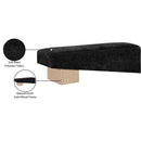  Color_Black -- Meridian Alora Fabric Upholstered Bench IMAGE 9