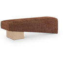  Color_Cognac -- Alora Cognac Fabric Upholstered Bench IMAGE 1