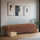  Color_Cognac -- Alora Cognac Fabric Upholstered Bench IMAGE 2