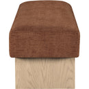  Color_Cognac -- Alora Cognac Fabric Upholstered Bench IMAGE 4