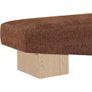  Color_Cognac -- Alora Cognac Fabric Upholstered Bench IMAGE 5