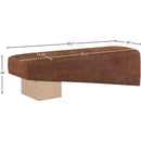  Color_Cognac -- Alora Cognac Fabric Upholstered Bench IMAGE 8