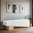  Color_Cream -- Alora Cream Fabric Upholstered Bench IMAGE 2