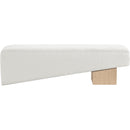  Color_Cream -- Alora Cream Fabric Upholstered Bench IMAGE 3