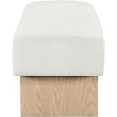  Color_Cream -- Alora Cream Fabric Upholstered Bench IMAGE 4