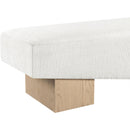  Color_Cream -- Alora Cream Fabric Upholstered Bench IMAGE 5