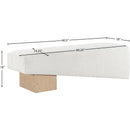  Color_Cream -- Alora Cream Fabric Upholstered Bench IMAGE 8