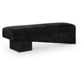  Color_Black -- Meridian Alora Fabric Upholstered Bench IMAGE 1