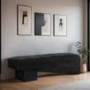  Color_Black -- Meridian Alora Fabric Upholstered Bench IMAGE 2