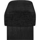 Color_Black -- Meridian Alora Fabric Upholstered Bench IMAGE 4