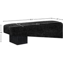  Color_Black -- Meridian Alora Fabric Upholstered Bench IMAGE 8