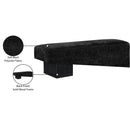  Color_Black -- Meridian Alora Fabric Upholstered Bench IMAGE 9