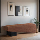  Color_Cognac -- Alora Cognac Fabric Upholstered Bench IMAGE 2