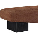  Color_Cognac -- Alora Cognac Fabric Upholstered Bench IMAGE 5