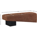  Color_Cognac -- Alora Cognac Fabric Upholstered Bench IMAGE 8