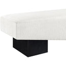  Color_Cream -- Alora Cream Fabric Upholstered Bench IMAGE 5