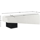  Color_Cream -- Alora Cream Fabric Upholstered Bench IMAGE 8