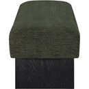  Color_Green -- Alora Green Fabric Upholstered Bench IMAGE 4