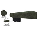 Meridian Alora Green Fabric Bench IMAGE 9