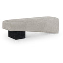 Meridian Alora Grey Fabric Bench IMAGE 1