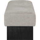 Meridian Alora Grey Fabric Bench IMAGE 4