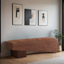  Color_Cognac -- Meridian Alora Fabric Upholstered Bench IMAGE 2