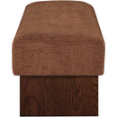  Color_Cognac -- Meridian Alora Fabric Upholstered Bench IMAGE 4