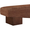  Color_Cognac -- Meridian Alora Fabric Upholstered Bench IMAGE 5