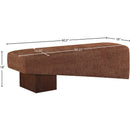  Color_Cognac -- Meridian Alora Fabric Upholstered Bench IMAGE 8