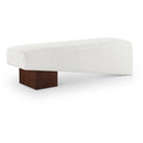  Color_Cream -- Alora Cream Fabric Upholstered Bench IMAGE 1