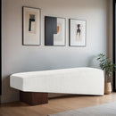  Color_Cream -- Alora Cream Fabric Upholstered Bench IMAGE 2