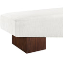 Color_Cream -- Alora Cream Fabric Upholstered Bench IMAGE 5