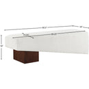  Color_Cream -- Alora Cream Fabric Upholstered Bench IMAGE 8