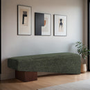  Color_Green -- Alora Green Fabric Upholstered Bench IMAGE 2