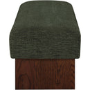  Color_Green -- Alora Green Fabric Upholstered Bench IMAGE 4