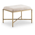  Color_Beige -- Meridian Valley Chenille Fabric Upholstered Bench IMAGE 1