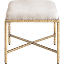  Color_Beige -- Meridian Valley Chenille Fabric Upholstered Bench IMAGE 4