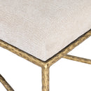  Color_Beige -- Meridian Valley Chenille Fabric Upholstered Bench IMAGE 5