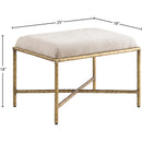  Color_Beige -- Meridian Valley Chenille Fabric Upholstered Bench IMAGE 6
