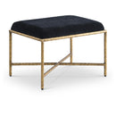  Color_Black -- Valley Black Chenille Fabric Upholstered Bench IMAGE 1