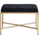  Color_Black -- Valley Black Chenille Fabric Upholstered Bench IMAGE 3